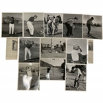 A Collection of Ten Vintage Alex J. Morrison Golf Instructional Photographs and Ephemera Featuring Sam Snead and Jack Burke Jr.