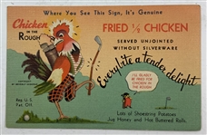Two Pieces of Mid-Century Chicken in the Rough Advertising Memorabilia