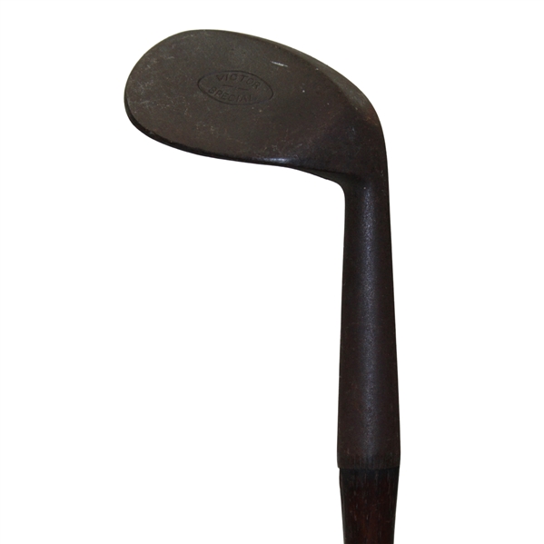 Antique Victor Special Concave Face Niblick Golf Club with Hickory Shaft