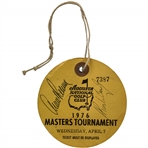 Palmer, Casper, Coody & Broadcast Legends Signed 1976 Masters Par 3 Wednesday Ticket #7387 JSA ALOA