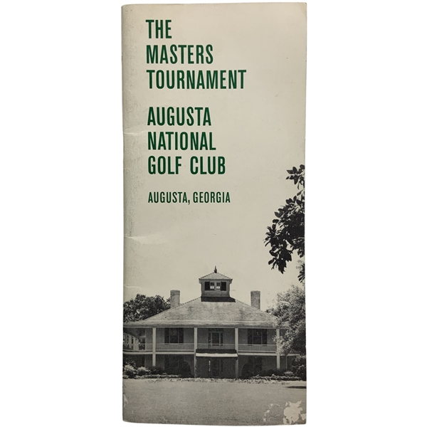 1961 Masters Tournament Official Spectator Guide - Gary Player Winner