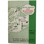 1959 Masters Tournament Spectator Guide - Art Wall Winner