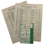 1960 Masters Spectator Guide & Pairings Sheets - Jack Nicklaus Low Am & Arnie Win