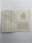 1960 Masters Spectator Guide & Pairings Sheets - Jack Nicklaus Low Am & Arnie Win