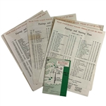 A Collection of Five 1967 Masters Tournament Memorabilia Items Including Pairing Sheets and Spectator Guide