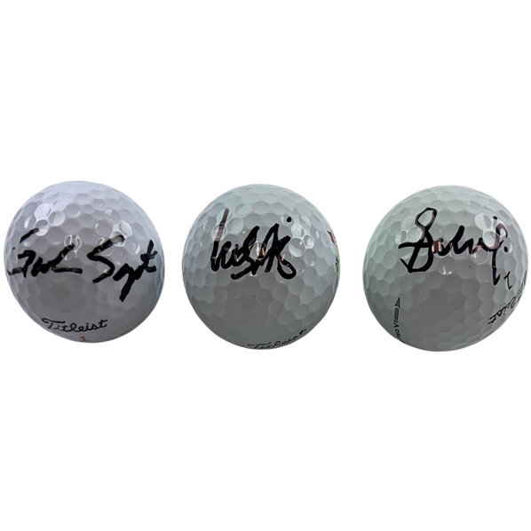 Ludvig Aberg, Sahith Theegala & Gordon Sargent Signed Golf Balls JSA ALOA