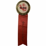 1962 US Open at Oakmont CC Officials Badge Ribbon - Jack 1st Pro Win - Rare!