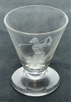 Set of Four Libbey Glass The Golfer Pattern Footed Glasses