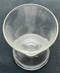 Set of Four Libbey Glass The Golfer Pattern Footed Glasses