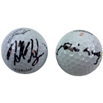 Jim Nantz & Hank Haney Signed Golf Balls JSA ALOA