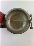 Vintage Painted Cast Metal and Copper-Plated Golfer Silent Butler Ashtray, Attributed to Dunlop
