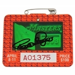 Bernhard Langer Signed 1993 Masters Tournament SERIES Badge #A01375 JSA ALOA