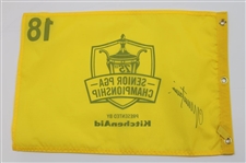 Colin Montgomerie Signed 2014 Senior PGA Championship Screen Flag JSA ALOA