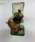 TPS Japan Tin Litho Windup Mechanical Bear Golfer Toy Set with Original Box