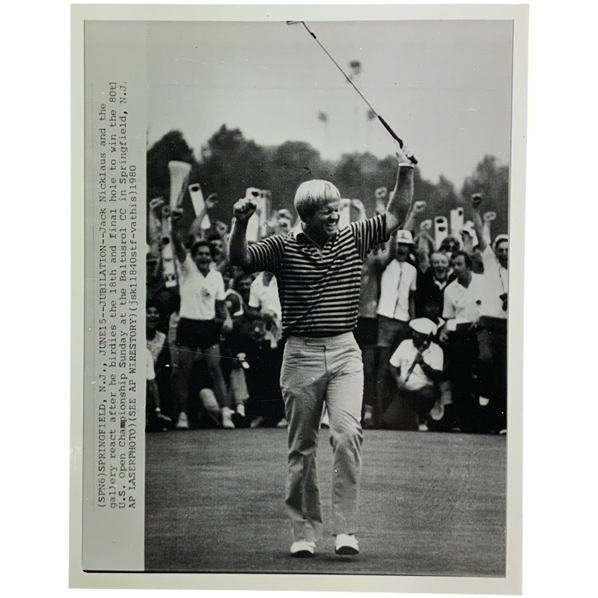 Jack Nicklaus 1980 U.S. Open Championship Victory Original Press Photograph
