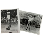A Pair of Ken Venturi 1964 U.S. Open Original Wire Photographs