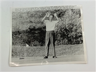 A Pair of Ken Venturi 1964 U.S. Open Original Wire Photographs