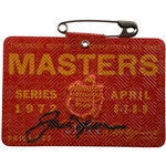 Jack Nicklaus Signed 1972 Masters Tournament SERIES Badge #21314 JSA ALOA