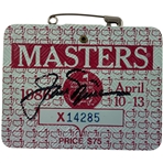 Jack Nicklaus Signed 1986 Masters Tournament SERIES Badge #X14285 JSA ALOA