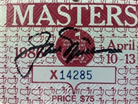 Jack Nicklaus Signed 1986 Masters Tournament SERIES Badge #X14285 JSA ALOA