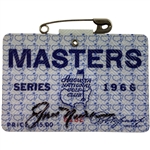 Jack Nicklaus Signed 1966 Masters Tournament SERIES Badge #6192 JSA ALOA