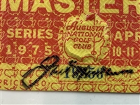 Jack Nicklaus Signed 1975 Masters Tournament SERIES Badge #19858 JSA ALOA