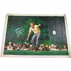 Jack Nicklaus Signed 1986 Masters Golden Moment Original Oil on Canvas Painting JSA ALOA