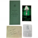 A Collection of Vintage Augusta National Golf Club and Masters Tournament Memorabilia Including a Jack Nicklaus Inscribed Autograph JSA ALOA
