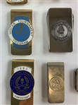 A Collection of Sixteen Vintage Golf Tournament Contestant Money Clips and Accessories, 1958-1991
