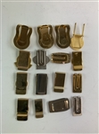 A Collection of Sixteen Vintage Golf Tournament Contestant Money Clips and Accessories, 1958-1991