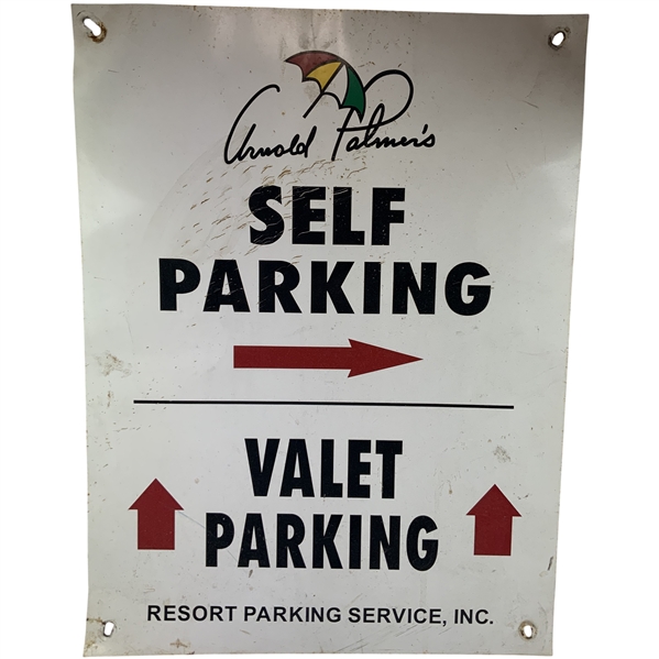 Arnold Palmer Branded Metal Resort Directional Parking Sign