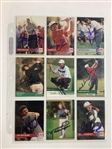 A Collection of 33 Signed Professional Golf Trading Cards including Major Champions and Notable Rookies JSA ALOA