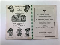 1938 US Open Championship at Cherry Hills Club Program - Ralph Guldahl Winner