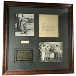 Bobby Jones & Grantland Rice Signed 1925 US Amateur Display w/ American Golfer Letter - Framed JSA ALOA