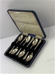 A Set of Six Walker and Hall Sterling Silver Golf Motif Teaspoons Sheffield 1933