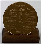 Medallic Art Company Gold-Plated Centennial of Golf in America Commemorative Medal and Stand