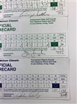 5 Official Signed 1998 GTE Byron Nelson Classic Scorecards w/Daly, Price, Kite, L Wadkins, Furyk