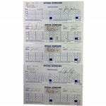 Five Signed 1990s Colonial Official Scorecards w/ Fuzzy Zoeller, Tom Lehman and Corey Pavin