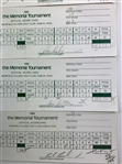 5 Course Used 1990's Memorial Tournament Official Scorecards W/ Daly, Cink, Stadler and Sutton