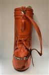 Fuzzy Zoeller's c.1985 Tournament Used PowerBilt H&B Staff Orange Golf Bag w/ Signature Duck Headcover