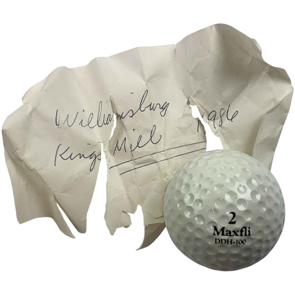 Fuzzy Zoellers Winning 1986 Anheuser-Busch Golf Classic Tournament Used Maxfli Golf Ball from Caddie - Final PGA Win