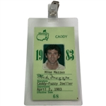 1983 Masters Tournament Fuzzy Zoeller Caddy Identification Badge - Mazzeo Collection