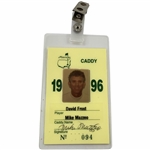 1996 Masters Tournament Davd Frost Caddy Identification Badge - Mazzeo Collection
