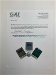 Tiger Woods Signed Titleist Golf Ball at 1996 Bell Canadian Open from Fluff to Caddy Mike Mazzeo w/ Badges - 2nd Pro Start JSA ALOA