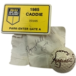 Fuzzy Zoellers Winning 1985 Hertz Bay Hill Classic Signed Tournament Used Golf Ball from Caddie w/ Badge JSA ALOA