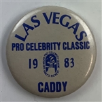 Fuzzy Zoeller's Winning 1983 Las Vegas Pro-Celebrity Classic Tournament Used Signed Maxfli Golf Ball from Caddie w/ Badge JSA ALOA