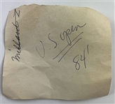 Fuzzy Zoeller's Signed 1984 US Open Final Rd Winning Used Signed Maxfli Glove From his Caddie JSA ALOA