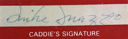 Fuzzy Zoeller's 1984 US Open Final Rd Winning Signed Maxfli Used Golf Ball From his Caddie w/ Badge & ID JSA ALOA