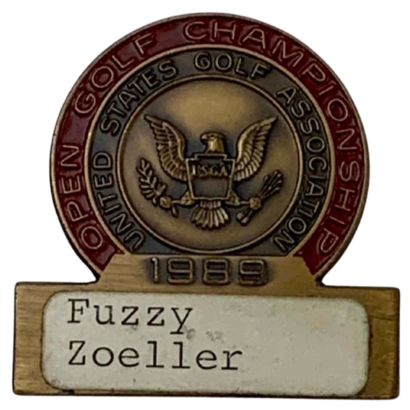 Fuzzy Zoellers 1989 US Open at Oak Hill Contestant Badge - Mazzeo Collection