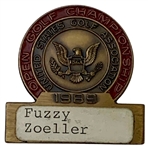 Fuzzy Zoellers 1989 US Open at Oak Hill Contestant Badge - Mazzeo Collection